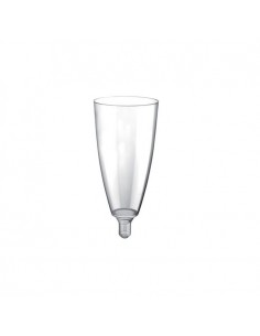 Meanplan 100 bicchieri da vino in plastica con stelo da 170 ml, bicchieri  da vino in plastica impilabili usa e getta, per feste e picnic di nozze  (trasparenti, stile semplice) : 