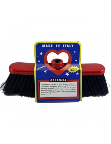 Scopa Lady Arianna da interni Nero-Rosso